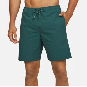 NEW Lands' End Mens M Green Swim Shorts UPF 50 Quick Dry  Polyester Lined